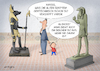 Cartoon: ägyptische Genmanipulationen (small) by droigks tagged ägypten,ägyptische,götter,museum,genetiker,wissenschaft,genetik,droigks,genforschung,genom,chromosom,vererbung,genmanipulation,genschere,amaunet,sonnengott,ra