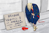 Cartoon: Trump kann Strafe nicht zahlen (small) by leopold maurer tagged trump,usa,betrug,prozess,kredite,imobilien,verurteilung,richter,strafe,450,millionen,dollar,zahlungsunfähig,reduktion,wahl,präsidentschaft,präsident,donald,schuhe,gold,obdachlos,pleite,leopold,maurer,karikatur,cartoon