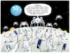 Cartoon: Epoche des Weltraumtourismus (small) by markus-grolik tagged epoche,spacex,usa,trump,us,weltraumtourismus,amamzon,blue,origin,jeff,bezos,elon,musk,tourismus,mond,raumfahrt,urlaub