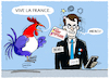 Cartoon: Macron... (small) by markus-grolik tagged nvp,machtkampf,frankreich,nationalversammlung,parlamentswahlen,marine,le,pen,rassemblement,national,praesident,emmanuel,macron,nouveau,front,populaire,paris,jordan,bardella,parlamentswahl,rechtsextreme