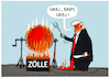 Cartoon: Trumps Zollgrill... (small) by markus-grolik tagged trump,usa,us,maga,wirtschaft,welthandel,handel,export,import,europa,handelskrieg,strafzoelle,zoelle,china,grill,grillen,tariffs