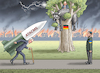 Cartoon: DRÜCKEBERGER SCHOLZ (small) by marian kamensky tagged demokratie,in,gefahr,trump,ukraine,putin,atacms,taurus,scholz,biden
