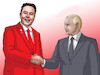Cartoon: muskput (small) by Lubomir Kotrha tagged musk,tesla,putin,russia