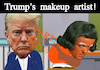 Cartoon: Trumps Makeup Artist (small) by Schimmelpelz-pilz tagged meme,donald,trump,criminal,dictator,idiot,america,right,winged,fascist,dumb,oompa,loompa,fart,furz,furzen,visagist,make,up,orange,schminke,flatulenz