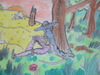 Cartoon: Wandering Death - Wandernder Tod (small) by Schimmelpelz-pilz tagged death,dead,grim,reaper,wanderer,wandering,scythe,desert,flower,grass,forest,hat,tree,trees,nature,skull,sun,cactus,gevatter,tod,sensenmann,tot,natur,blume,kaktus,sense,hut,sonne,gras,wald,baum