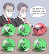 Cartoon: Faulty unit (small) by javierhammad tagged wfh,worf,from,home,coronavirus,coro,covid,isolation,capitalist,bubble,laptop,mask,explotation,quarantine,teleworking,tie,power,surreal,death
