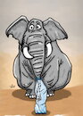 Cartoon: Water nature and creatures (small) by handren khoshnaw tagged handren khoshnaw elephant nature water human environment weather