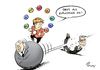 Cartoon: Überrollt (small) by Paolo Calleri tagged eu,deutschland,fluechtlinge,fluechtlingskrise,fluechtlingshilfe,fluechtlingszahlen,bundeskanzlerin,angela,merkel,kanzleramt,kanzleramtschef,peter,altmaier,koordination,bundesinnenministerium,bundesinnenminister,innenminister,thomas,de,maiziere,entmachtung