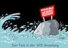 Cartoon: Malu Dreyer (small) by RABE tagged ampel,ampelregierung,rot,grün,gelb,fdp,spd,grüne,rabe,ralf,böhme,cartoon,karikatur,pressezeichnung,farbcartoon,tagescartoon,malu,dreyer,rücktritt,ministerpräsidentin,rheinland,pfalz,fels,brandung,meer,wogen,wellen,sturm