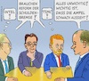 Cartoon: Geht s ums Land? (small) by Barthold tagged urteil,bundesverfassungsgericht,gegen,nutzung,sonderhaushaltsmittel,neue,projekte,einhaltung,jährlichkeit,30,milliarden,fehlbetrag,haushalt,2024,zweck,klage,demontage,ampel,konstruktive,haltung,unions,ministerpräsidenten,reiner,hasloff,hendrik,wüst,michael,kretschmer,gegner,reform,friedrich,merz,carsten,linnemann,gefährdung,ansiedlung,chipfabriken,intel,tsmc,cartoon,karikatur,barthold