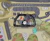 Cartoon: Starten der ukrain. Offensive (small) by Barthold tagged ukraine,ukrainekrieg,beginn,start,sommeroffensive,ukrainische,offensive,juni,2023,panzer,leopard,zwei,cockpit,zündschloss,zündschlüssel,schlüsselanhänger,kopf,putin,cartoon,karikatur,barthold