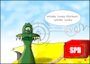 Cartoon: SPD vor dem Abgrund (small) by Fish tagged spd,groko,walter,borjans,saskia,esken,koalition,parteitag,bruch