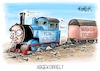 Cartoon: Abgekoppelt (small) by Mirco Tomicek tagged gesundheitsminister,karl,lauterbach,ende,maskenpflicht,fernverkehr,masken,pflicht,zug,züge,bahn,verkehr,corona,maßnahmen,schutzmaßnahmen,virus,gesundheit,thomas,die,lokomotive,cartoon,karikatur,pressekarikatur,mirco,tomicek