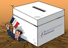 Cartoon: The sensational defeat of Macron (small) by Enrico Bertuccioli tagged france,europeanelections,europe,emmanuelmacron,renaissanceparty,rassemblementnational,marinelepen,jordanbardella,farright,extremeright,extremism,populism,sovereignism,europianunion,crisis,presidentialelections,eugovernment,euparliament,political,politicalcartoon,editorialcartoon