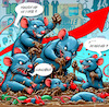 Cartoon: Wenn Worten Taten folgen . . . . (small) by MorituruS tagged spitzenkandidat,spd,sachsen,matthias,ecke,übergriffe,auf,politikerinnen,politiker,schwer,verletzt,krankenhausreif,dresden,gewaltdelikt,einschüchterung,demokratie,demokratische,gesellschaft,nancy,faeser,attacke,grüne,feindbild,angriff,delikt,afd,hass,hetze,volksverhetzung,gewalt,schlägertrupp,cartoon,karikatur,moriturus
