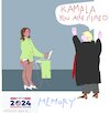 Cartoon: Kamala you are fired (small) by gungor tagged memory,of,us,election,2024