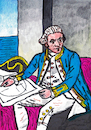 Cartoon: James Cook (small) by Pascal Kirchmair tagged pacifico,pazifique,ocean,ozean,meer,me,mar,mare,oceano,pacific,pazifik,james,cook,perücke,mit,seitenlocke,britischer,seefahrer,kartograf,entdecker,british,navigator,cartographer,explorer,new,zealand,eastern,coastline,of,australia,and,the,hawaiian,islands,hawaii,neuseeland,australien,inseln,usa,revolution,unabhängigkeitskrieg,unabhängigkeit,amerikanischer,amerikanisch,america,amerika,independence,revolutionary,war,krieg,cartoon,karikatur,illustration,drawing,zeichnung,pascal,kirchmair,genie,genius,genio,caricature,ilustracion,dibujo,desenho,ink,disegno,ilustracao,illustrazione,illustratie,dessin,de,presse,tekening,teckning,cartum,vineta,comica,vignetta,caricatura,retrato,ritratto,portrait,gouache,painting,peinture,dipinto,pittura,pintura,art,arte,artwork,kunst