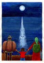 Cartoon: Moonlight (small) by Makhmud Eshonkulov tagged migration
