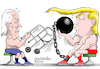 Cartoon: Biden and Trump exercising. (small) by Cartoonarcadio tagged trump,biden,politicians