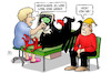 Cartoon: Groko-Vaterschaft (small) by Harm Bengen tagged gratulieren,groko,bundesadler,deutscher,michel,schwangerschaft,ultraschall,krankenschwester,harm,bengen,cartoon,karikatur