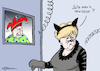 Cartoon: Solle mer ... (small) by Pfohlmann tagged karikatur,cartoon,2017,color,farbe,deutschland,erdogan,türkei,merkel,fasching,karneval,verkleidung,narr,narrenkappe,wahlkampf,abstimmung,referendum,präsidialsystem,demokratie,einladung,katze,bundeskanzlerin,solle,mern,reinlasse,fastnacht
