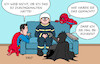 Cartoon: Superheldinnen und  -helden (small) by Erl tagged politik,hochwasser,süddeutschland,baden,württemberg,bayern,lob,helferinnen,helfer,feuerwehr,thw,rettungsdienste,superheldinnen,superhelden,bewunderung,superman,spiderman,batman,karikatur,erl