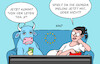 Cartoon: Von der Leyen (small) by Erl tagged politik,eu,wahl,europawahl,europaparlament,vergabe,spitzenposten,kommissionspräsidentin,ursula,von,der,leyen,zweite,amtszeit,posten,poker,staatschefs,regierungschefs,isolation,giorgia,meloni,postfaschistin,italien,fim,teil,fernsehen,europa,stier,bier,chips,karikatur,erl