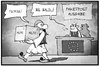 Cartoon: Hilfspaket (small) by Kostas Koufogiorgos tagged karikatur,koufogiorgos,cartoon,illustration,griechenland,tracht,traditionell,post,paket,hilfspaket,hilfe,eu,europa,euro,abholung,ausgabe,politik