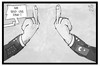 Cartoon: Türkei-EU (small) by Kostas Koufogiorgos tagged karikatur,koufogiorgos,illustration,cartoon,tuerkei,eu,europa,europäische,union,stinkefinger,einigung,beitrittsverhandlung,diplomatie,politik