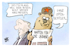 Cartoon: Waffen für die Ukraine (small) by Kostas Koufogiorgos tagged karikatur,koufogiorgos,waffen,ukraine,wolf,putin,bär,abschuss
