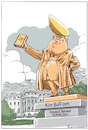 Cartoon: Dick-Tator (small) by Riemann tagged donald,trump,usa,president,republicans,dictator,tyrant,narcicist,kim,jong,un,nordkorea,egomaniac,narzisst,egoist,rassist,george,floyd,rassenunruhen,riots,statue,washington,cartoon,riemann