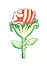 Cartoon: Rose and biff (small) by ercan baysal tagged rose,biff,flower,green,red,illustration,cartoon,humour,handmade,hand,idea,pen,surreal,fantasy,finger,leaf,create,picture